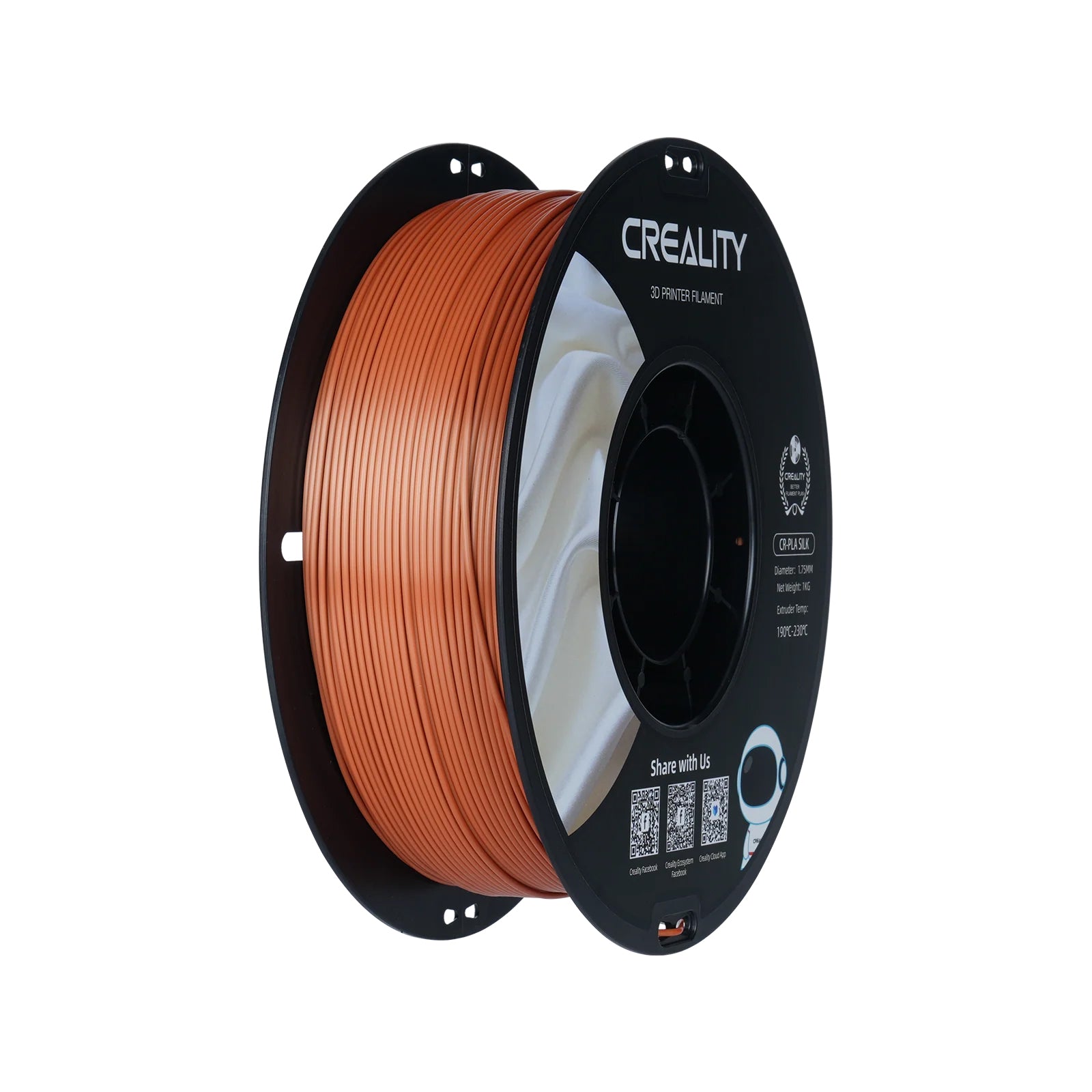 Filament 3D Creality CR-Silk Red Copper 1.75 mm 1kg cu model printat decorativ