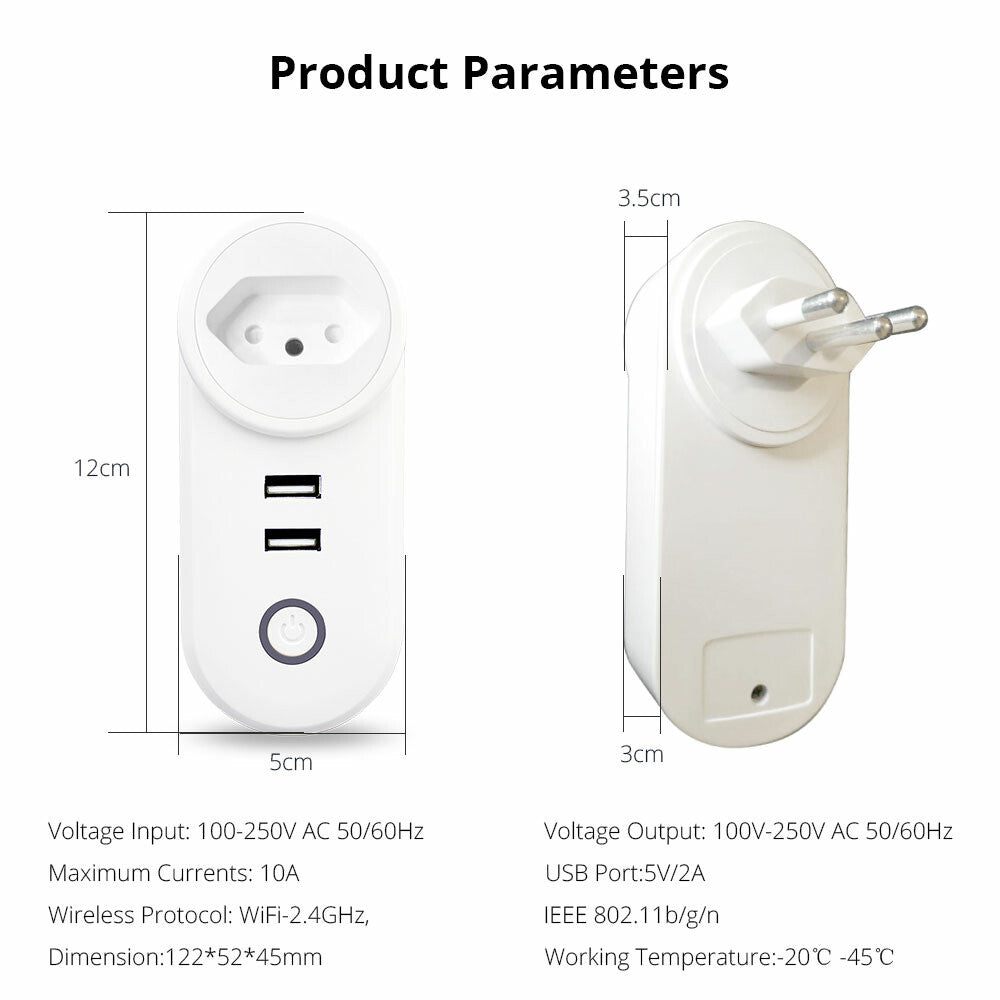Adaptor Inteligent Pentru Priza Cu Intrari Usb Smart Home 3