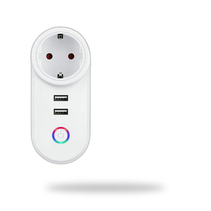 Tuya Adaptor priză + 2× USB — Smart plug WiFi cu încărcare USB