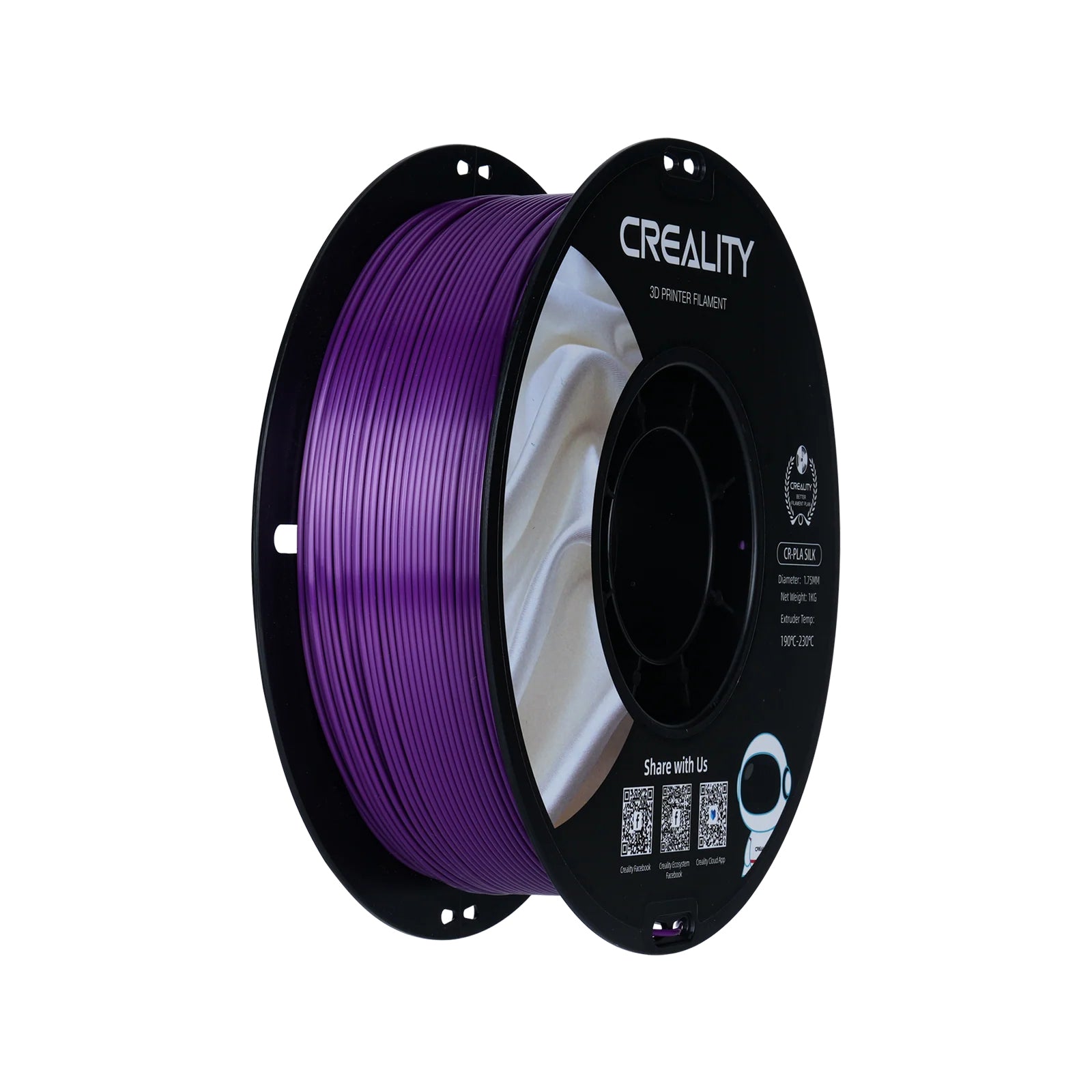 Filament 3D Creality CR-Silk Purple 1.75 mm 1kg cu model printat decorativ