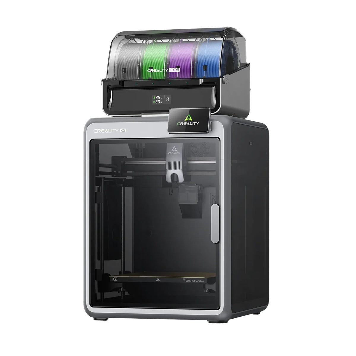 Creality K2 Plus Combo – imprimantă 3D multicoloră cu sistem CFS