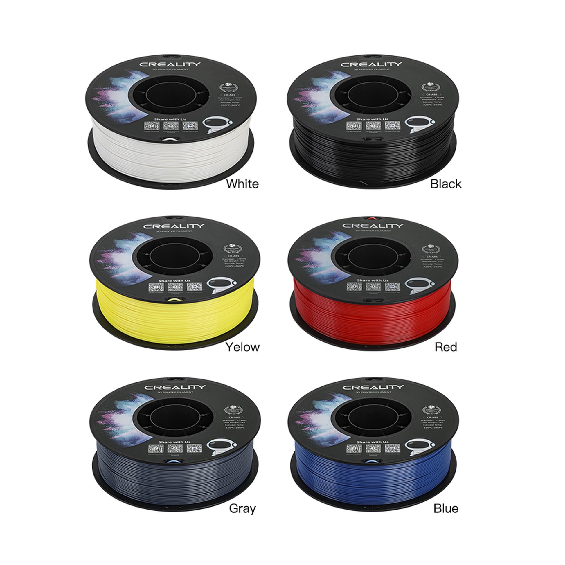 Creality CR-ABS — bobină filament 3D 1.75 mm, 1 kg