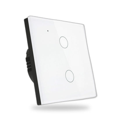 Tuya Întrerupător touch 2 butoane — Smart wall switch WiFi din sticlă
