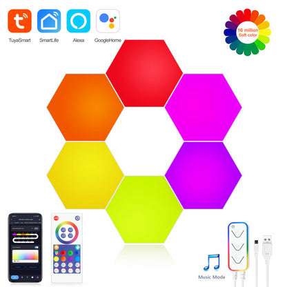 Lampa Hexagon 6 Bucati Smart Home 1