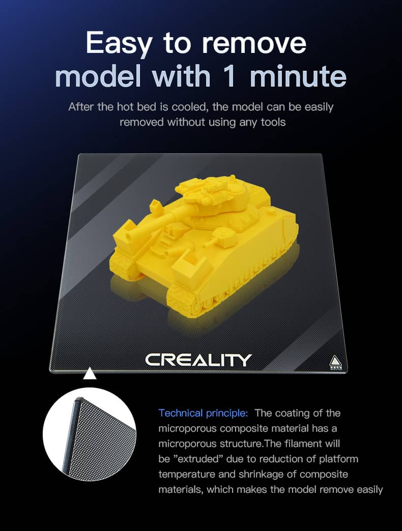 Platformă de imprimare din carborundum pentru Creality CR-6 SE - imagine 3