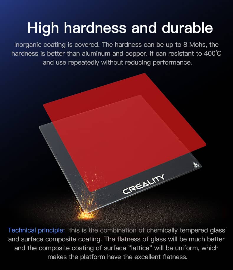 Platformă de imprimare din carborundum pentru seria Ender-3
